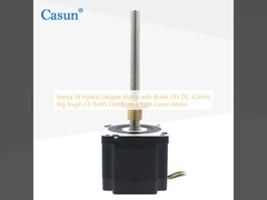 موتور پله ای هیبریدی Nema 34 با ترمز 24 ولت DC 4.5N.m بزرگ و محکم CE RoHS گواهینامه از Casun Motor