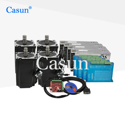 قیمت مناسب کیت موتور پله ای حلقه بسته 5A NEMA 34 4 موتور 4 درایور 4 منبع تغذیه 1 ماخ 3 برخط