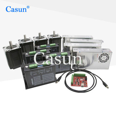 منبع تغذیه درایور موتور پله ای نما 23 کیت 4 محور 12 N.M برای دستگاه CNC Mach3